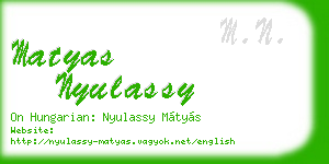 matyas nyulassy business card