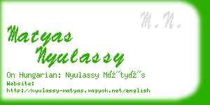 matyas nyulassy business card